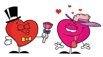 February Month hearts Clip Art drawing