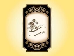 Clip Art Wine Label Template drawing