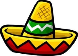 Cartoon Sombrero Clip Art drawing