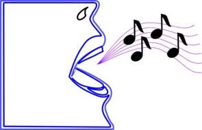 Singing Music Notes drawing