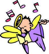 Clip art of Cartoon Singing angel