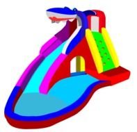 drawing of a slide in the form of a dragon in the park