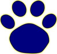 Blue Paw Print Clip Art N3