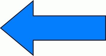 blue Left Arrow drawing