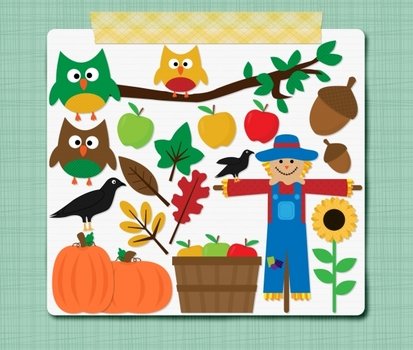 Download Fall Clip Art Autumn Clipart Digital Scr
