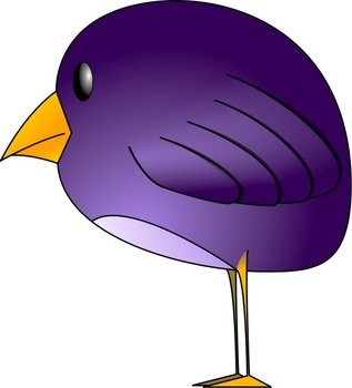 Purple Bird Clip Art N3