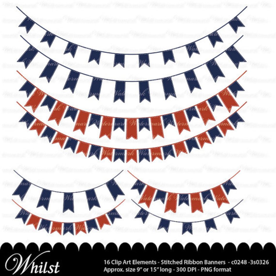 Navy Blue Ribbon Banner Clip Art