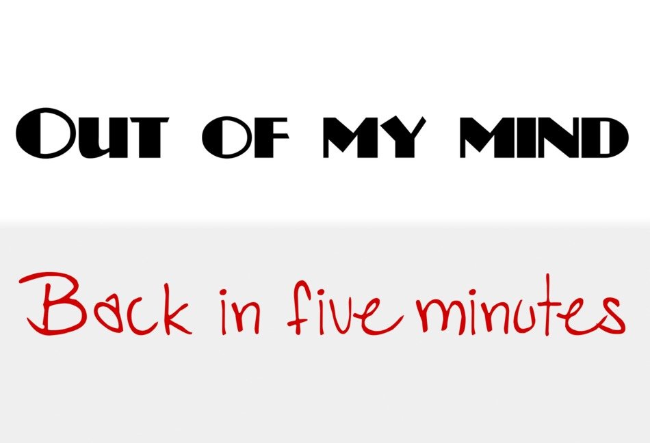 Clip art of out of mind