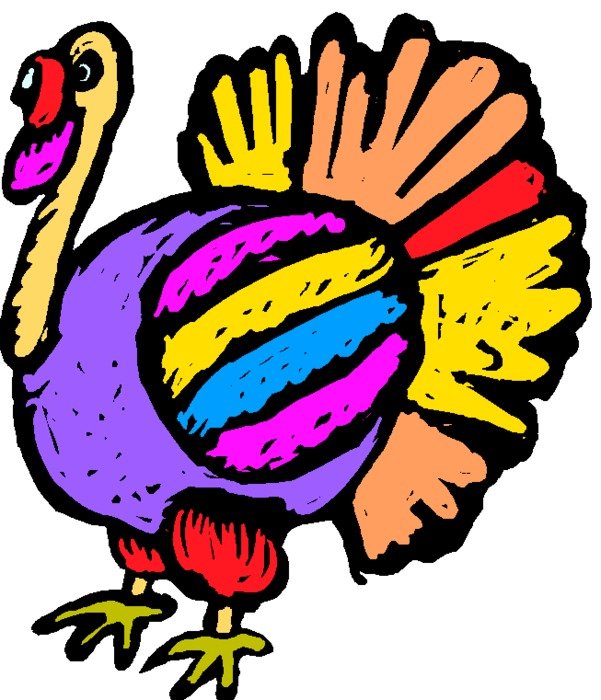 Colorful Turkey Clip Art