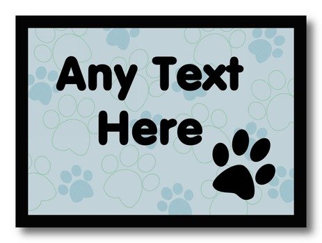 Colorful sign with the dog paw clipart