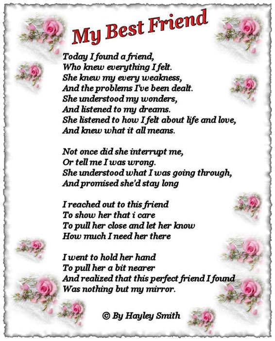 Best Friend Poems And Quotes