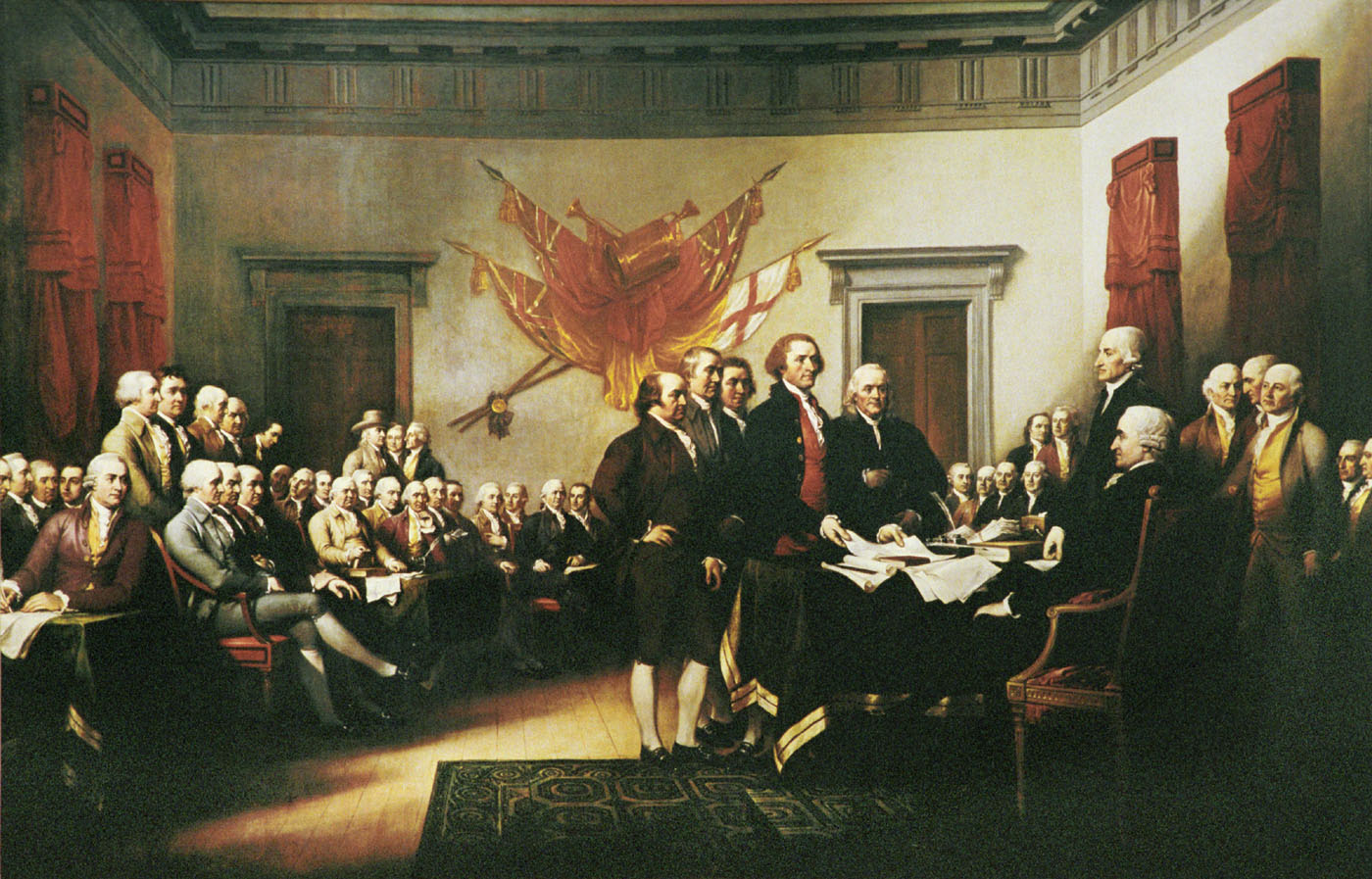 Drawing of the Declaration of Independence free image download