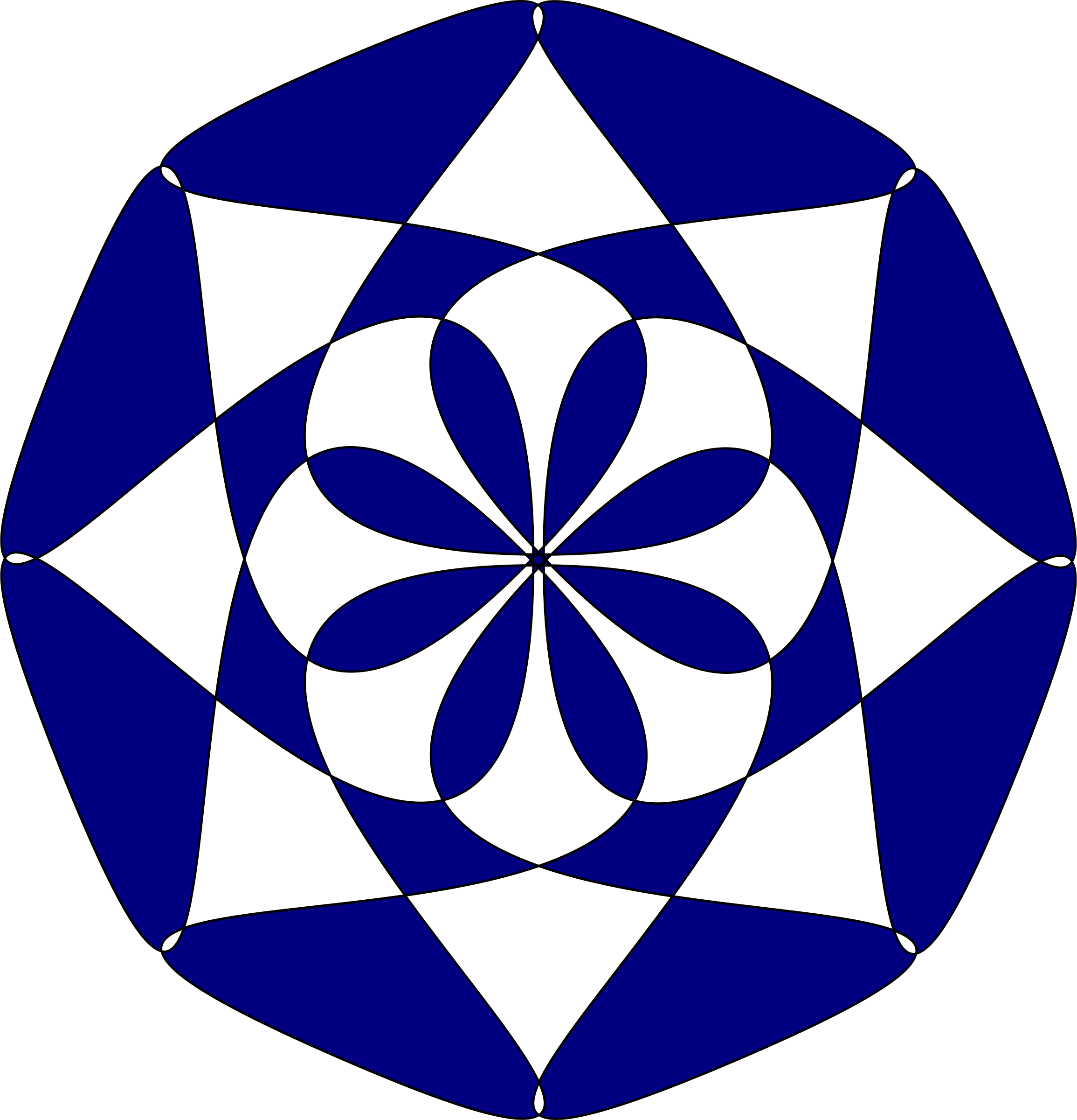 Blue andd white Rounded Star, pattern free image download