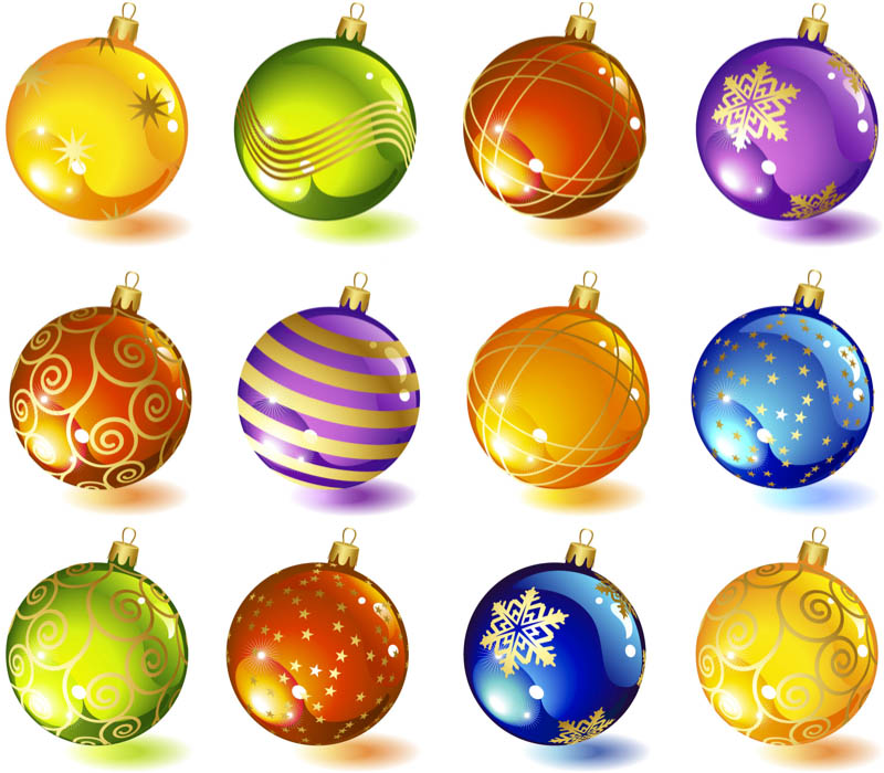 Colored balls for the Christmas tree free image download