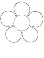 Ä°llustration of Simple Flower Coloring Page
