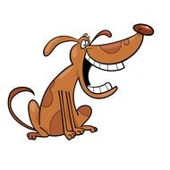 Laughing dog drawing