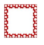 Red and white Polka Dot square Border