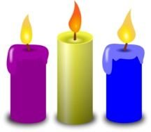 three Birthday Candle drawing