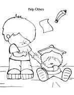 Helping Others Coloring Pages drawing