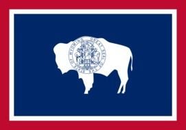 Wyoming State Flag as a graphic illustration