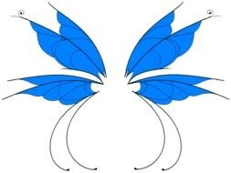 blue Fairy Wings drawing