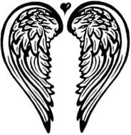 Tribal Angel Wings Tattoo