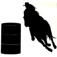 Horse Barrel Racer Silhouette Clip Art