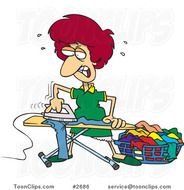 Ironing Clothes Cartoon