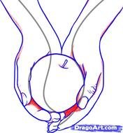 How To Draw Hands Holding A Apple