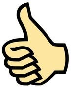 drawn thumbs up sign