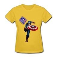 Captain America Running, print on Women t-Shirt