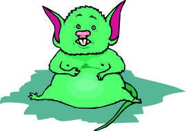 Colorful and cute cartoon baby monster clipart