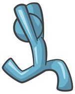 blue running man Clip Art