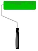 green brush roller