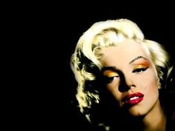 Marilyn Monroe portrait on the black background