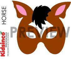 Horse Mask Template Printable