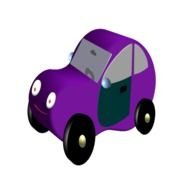 Magenta Car as a graphic illustration