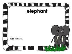 elephant as a frame as an illustration