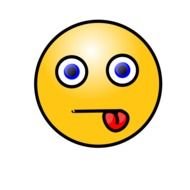 Funny colorful emoticon clipart