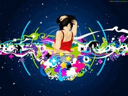 Woman graphic design clipart