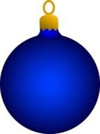 blue Christmas ball Clipart