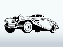 Clipart of Classic Car