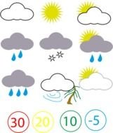 Weather Symbols set drawing