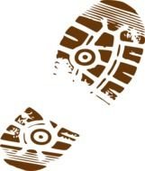 Muddy Shoe Prints Clip Art N2