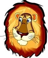 cartoon lion as a picture for clipart