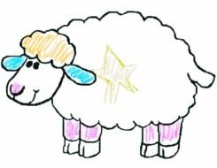 Sheep with star Drawing