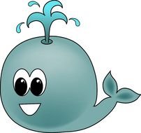 Cartoon Whale Clip Art N2