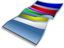 painted striped beach towel as an illustration