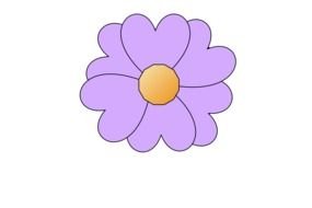 Simple Flower Clip Art drawing