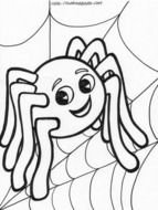 good spider on the web clipart